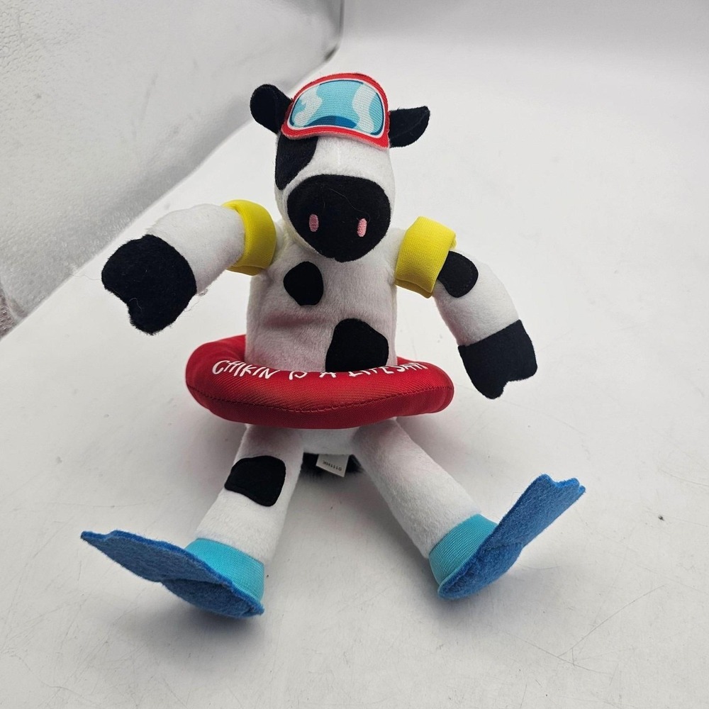 Chick-fil-A Cow Plush Chikin Iz A Beach Swimmer Snorkel Inner Tube CFA Toy